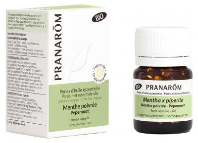 Pranarôm Pearls Of Essential Oil Peppermint (Pepermunt) Organic 60 Pearls