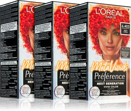 L’Oréal Paris Préférence Meta Vivids Semi-Permanent Hair Dye Shade 6.403 Meta Coral