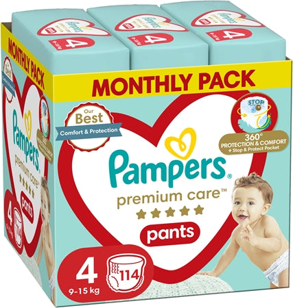 Pampers Premium Care Pants Size 4 Disposable Nappy Pants