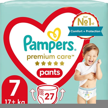 Pampers Premium Care Pants Size 7 Disposable Nappy Pants 