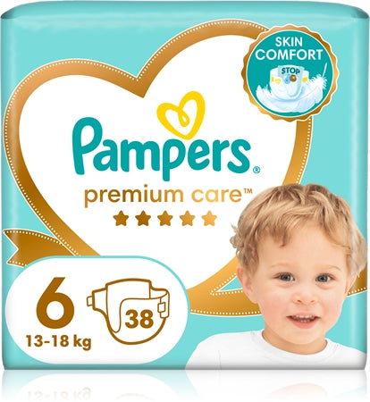 Pampers Premium Care Size 6 Disposable Nappies