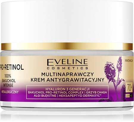 Eveline Cosmetics Pro-Retinol 100% Bakuchiol Intense Intensive Moisturising And Revitalising Cream 70+ 