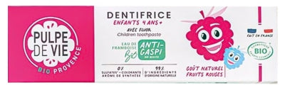 Pulpe De Vie Children'S Toothpaste Red Fruits Taste From 4 Years Organic 75 Ml