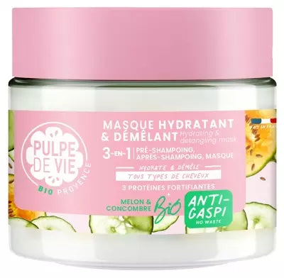 Pulpe De Vie Organic 3-In-1 Melon Hydrating And Detangling Hair Mask 300 Ml