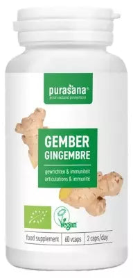 Purasana Ginger Organic 60 Capsules