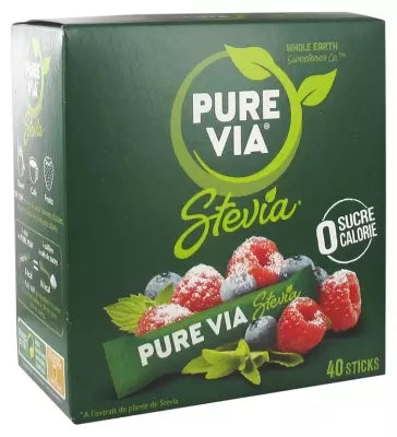 Pure Via Stevia 40 Sticks
