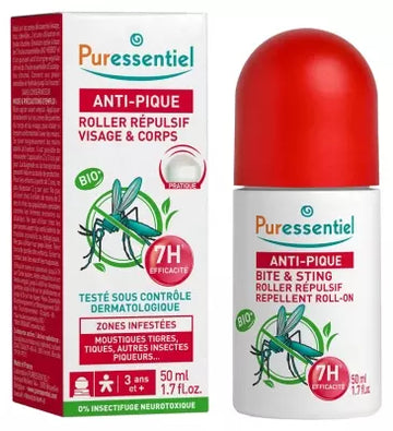 Puressentiel Bite & Sting Repellent Roll-On Face & Body 50Ml