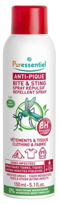 Puressentiel Bite & Sting Repellent Spray Clothing & Fabric 150 Ml