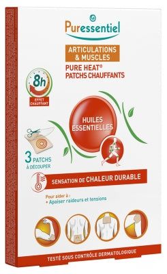 Puressentiel Joints Heating Patches With 14 Essential Oils 3 Patches