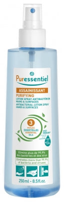 Puressentiel Purifying Antibacterial Lotion Spray Hands & Surfaces With 3 Essential Oils 250Ml