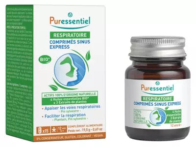 Puressentiel Respiratory Express Sinus Tablets 15 Tablets