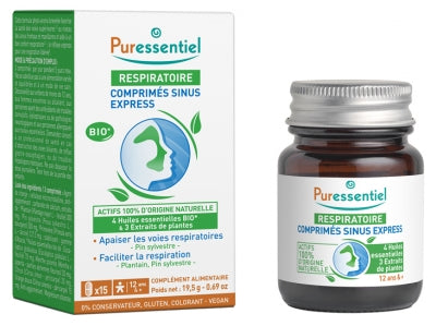 Puressentiel Respiratory Express Sinus Tablets 15 Tablets