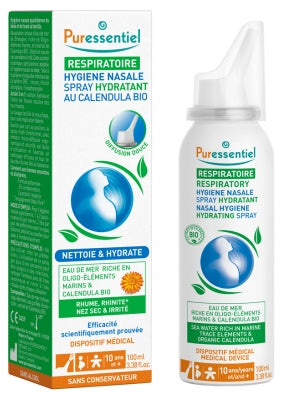 Puressentiel Respiratory Nasal Hygiene Moisturizing Spray With Calendula Organic 100Ml