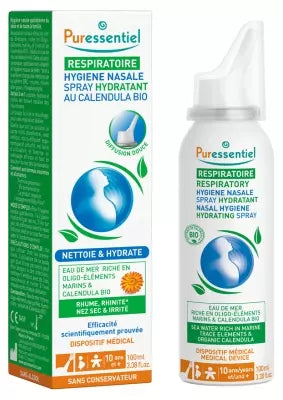 Puressentiel Respiratory Nasal Hygiene Moisturizing Spray With Calendula Organic 100Ml