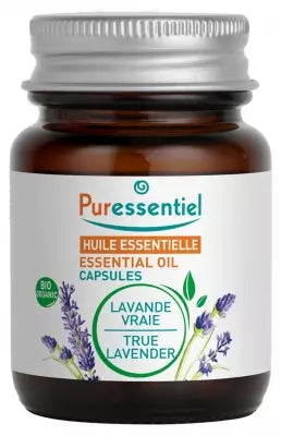 Puressentiel True Lavender Essential Oil (Lavandula Angustifolia) Organic 60 Capsules