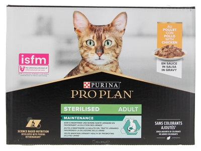 Purina Proplan Adult Cat Sterilized Chicken Bag 10X85 G