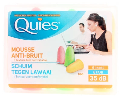 Quies Noise-Canceling Foam Ear Plug 6 Pairs