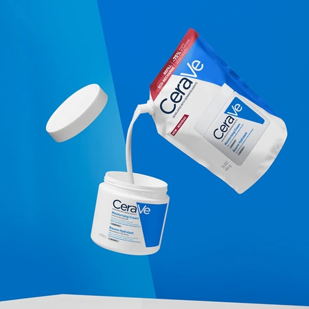 Cerave Refill Moisturizing Cream Face And Body Moisturiser For Dry To Very Dry Skin