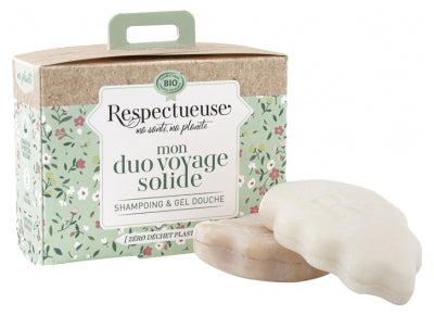 Respectueuse My Organic Extra Gentle Solid Shampoo 35 G + My Organic Nutritious Solid Shower Gel 35 G