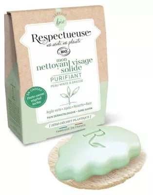 Respectueuse My Purifying Solid Face Cleanser 35G + 1 Free Plant Soap Dish