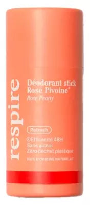 Respire Deodorant Stick Rose Peony Format Carton Bio 50 G