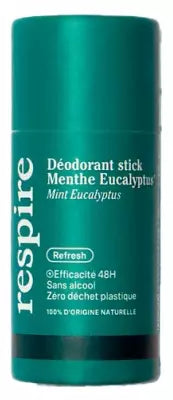 Respire Deodorant Stick Mint Eucalyptus Format Carton Bio 50 G