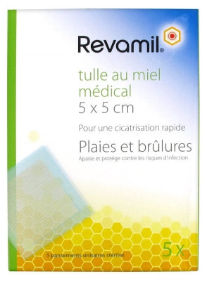 Revamil Medical Honey Tulle 5 Sterile Units Plasters