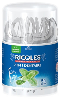 Ricqlès 2-In-1 Dental Floss & Toothpicks 50 Units