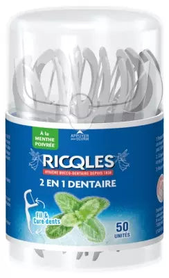 Ricqlès 2-In-1 Dental Floss & Toothpicks 50 Units