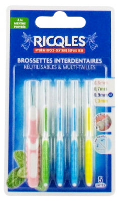 Ricqlès Interdental Brushes Reusable And Multi-Sizes