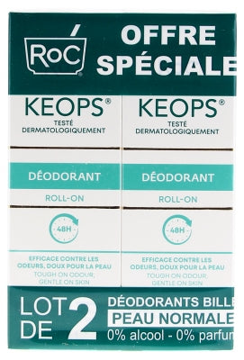 Roc Keops Roll-On Deodorant 2 X 30Ml