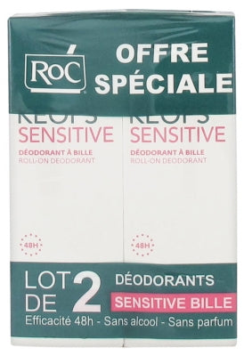 Roc Keops Sensitive Roll-On Deodorant 2 X 30Ml