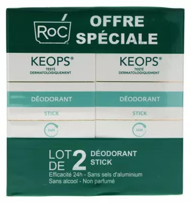 Roc Keops Stick Deodorant 2 X 40Ml