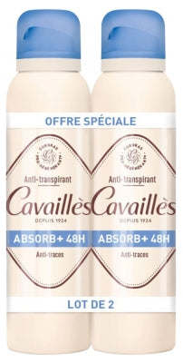 Rogé Cavaillès Absorb+ 48H Deodorant Anti-Marks Spray 2 X 150Ml