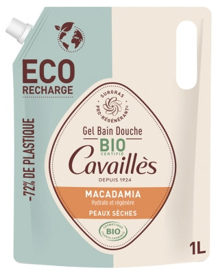 Rogé Cavaillès Shower Bath Gel Dry Skins Macadamia Eco-Refill Organic 1L