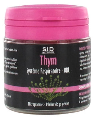 S.I.D Nutrition Respiratory System - Orl Thyme 30 Capsules