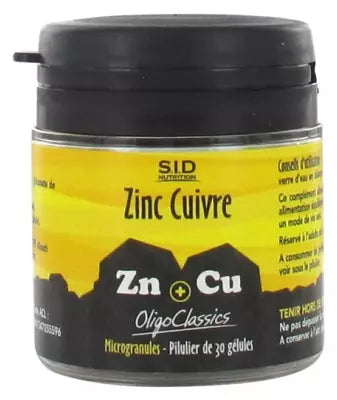 S.I.D Nutrition Oligoclassics Zinc Copper 30 Capsules