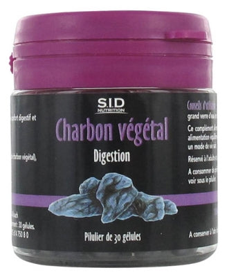 S.I.D Nutrition Digestion Vegetable Coal 30 Capsules