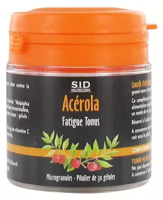 S.I.D Nutrition Fatigue Tonicity Acerola 30 Capsules