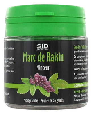 S.I.D Nutrition Slimness Grape Marc 30 Capsules