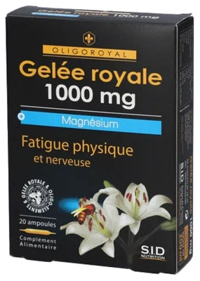 S.I.D Nutrition Oligoroyal Royal Jelly 1000Mg + Magnesium 20 Phials