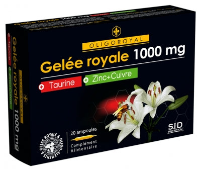 S.I.D Nutrition Oligoroyal Royal Jelly 1000 Mg + Taurine + Zinc + Copper 20 Ampoules