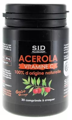 S.I.D Nutrition Acerola Vitamin C 30 Tablets