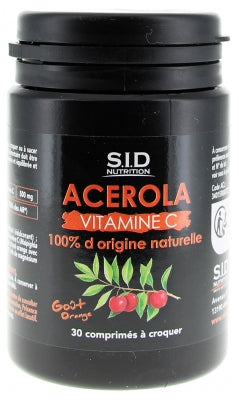 S.I.D Nutrition Acerola Vitamin C 30 Tablets