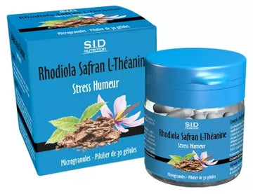 S.I.D Nutrition Rhodiola Saffron L-Theanine Stress Mood 30 Capsules