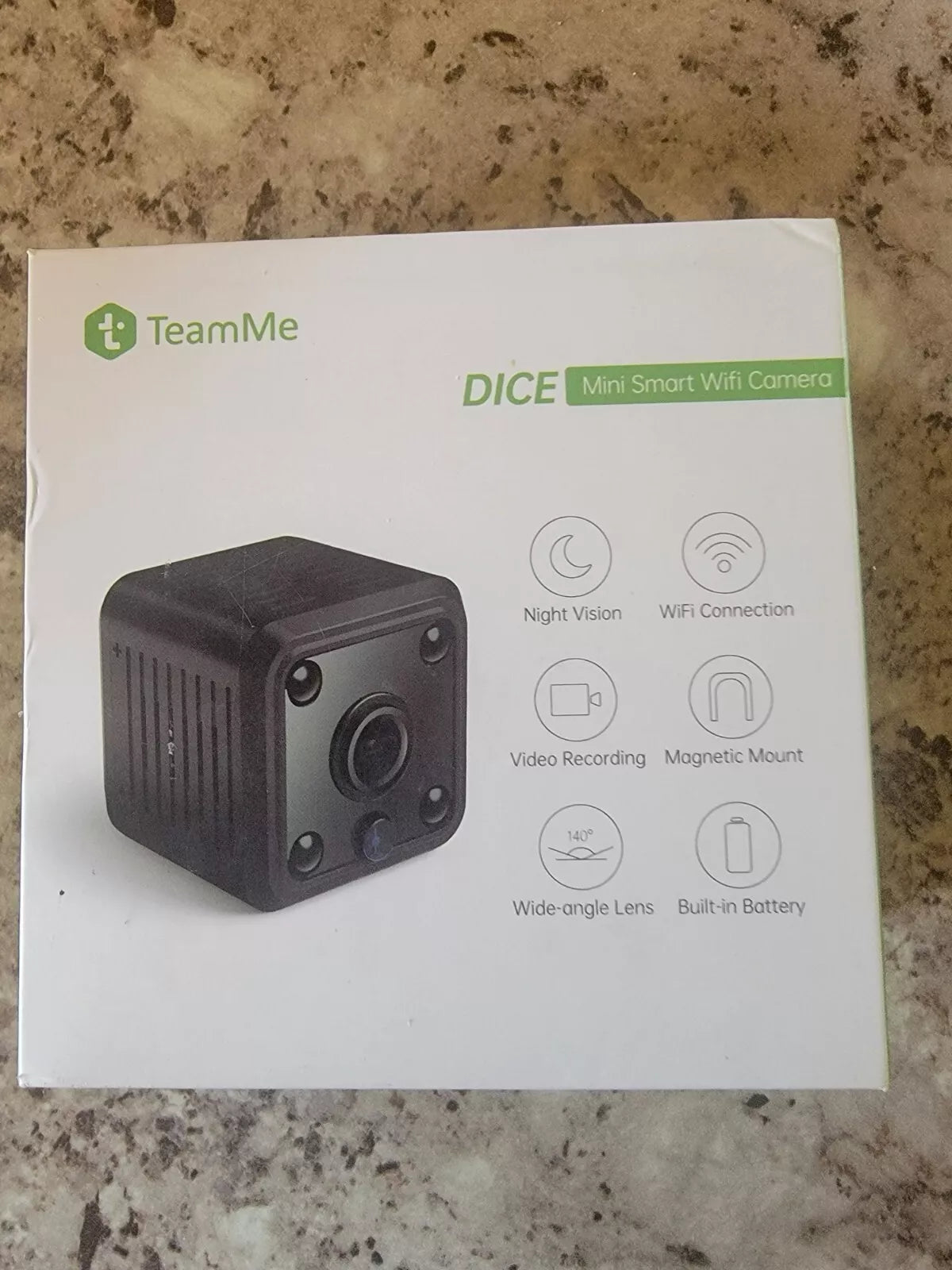 TeamMe DICE Mini Smart Wifi Securioty Camera BRAND NEW FACTORY SEALED Spy
