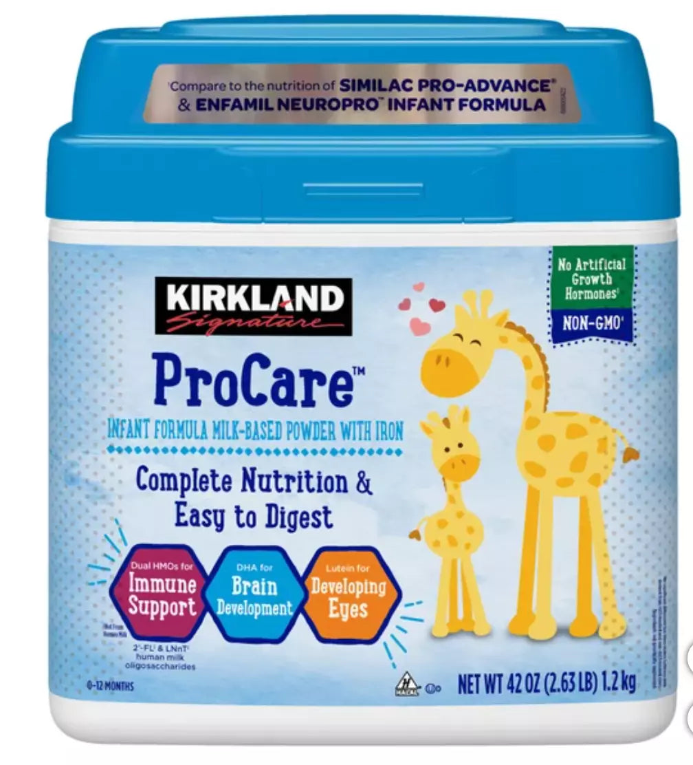 Kirkland Signature Procare With Dual Hmo'S, Non-Gmo Infant Formula 42 Oz, 2-Pack
