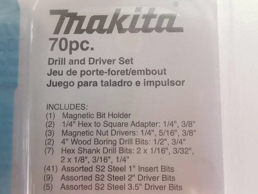 Makita T-01725 Contractor-Grade Bit Set, 70-Pc.
