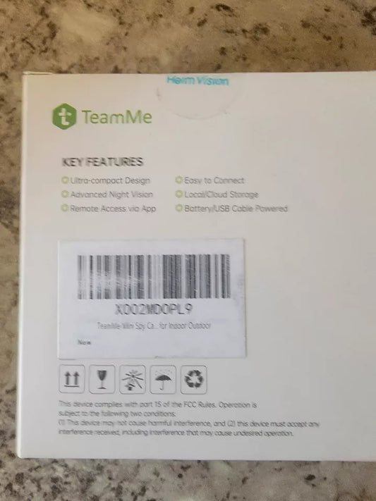 TeamMe DICE Mini Smart Wifi Securioty Camera BRAND NEW FACTORY SEALED Spy