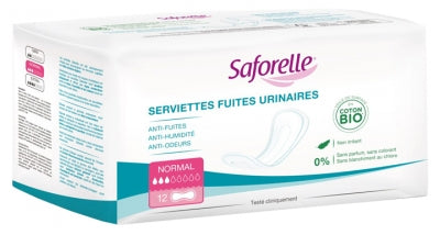 Saforelle 12 Napkins Normal Urinary Leakings